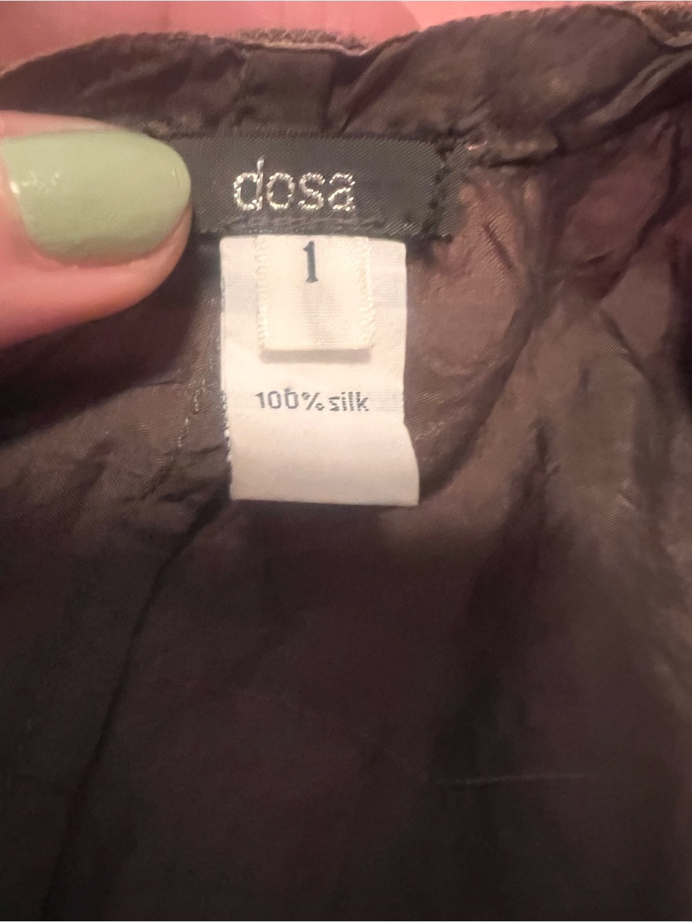 dosa by Christina green Silk tie wrap top
